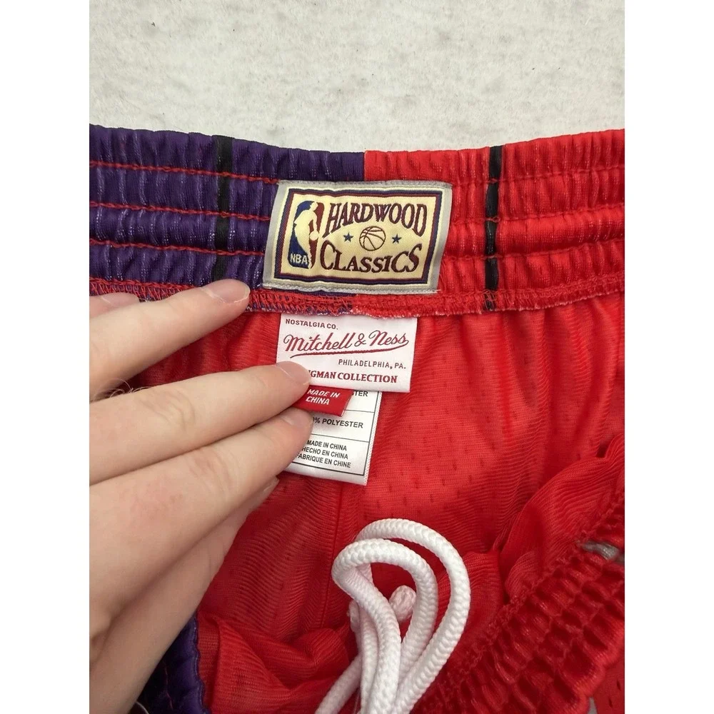 Mitchell & Ness Toronto Raptors Shorts Mens XL Split NBA Swingman Basketball NEW